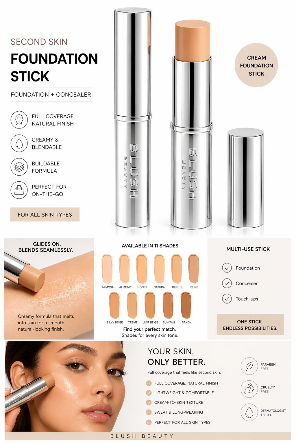 Blush Beauty Foundation Stick